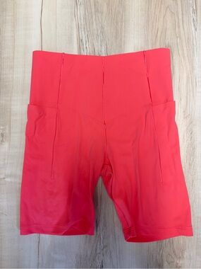 Offline by Aerie High-Waist Bike Shorts in Coral